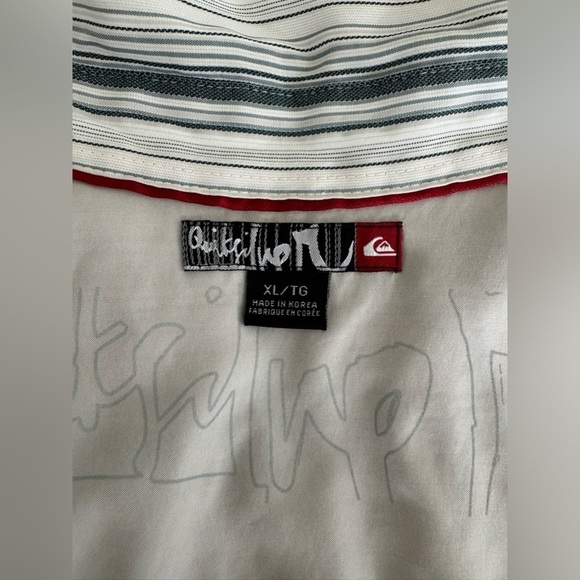 Quicksilver Mens Blue Striped Button‎ Up Size XL/ TG  Short Sleeve - Picture 3 of 8